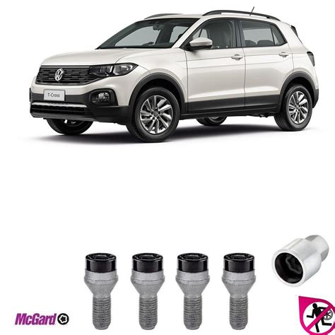 Kit Parafuso Trava Antifurto Roda Vw T Cross Original Preto No Shoptime