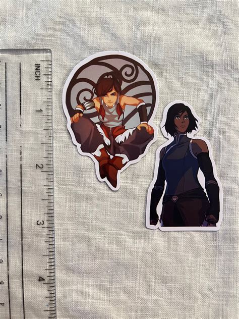 Avatar The Last Airbender Glossy Vinyl Stickers Korra The Legend Of