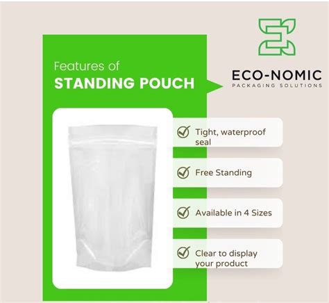 Clear Stand Up Zip Pouch