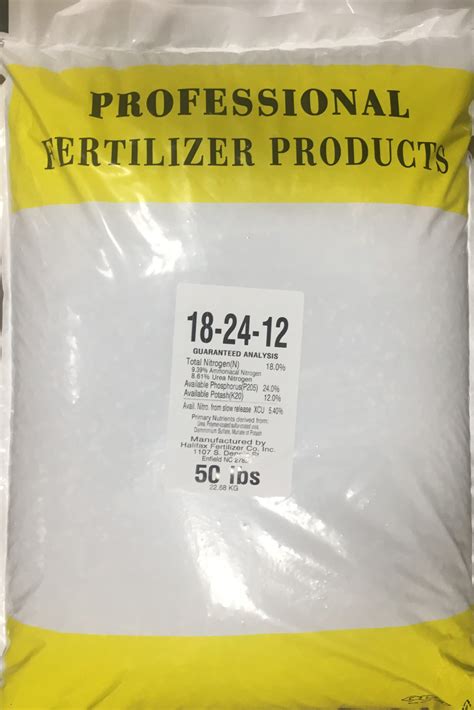 18 24 12 Starter Fertilizer 50 Lb Bag Atlantic Mulch