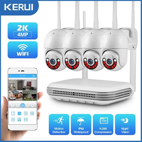 KERUI 2K 4MP 6MP Full HD 8CH Wireless NVR Security WIFI IP Camera