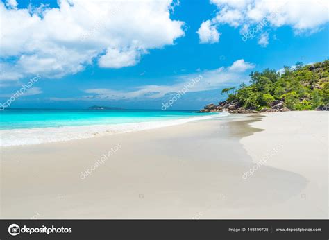 Paradise Beach Anse Georgette Praslin Seychelles Foto De Stock