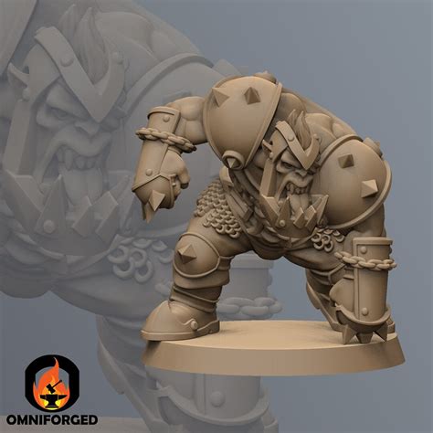 Orc Pirate Blocker Team Baorcudas Fantasy Football Punga Miniatures 3D