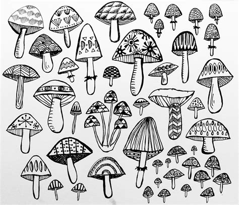 Trippy Mushroom Drawing at PaintingValley.com | Explore collection of Trippy Mushroom Drawing