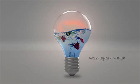 Photo Manipulation Water Splash In Bulb Photoshop Behance