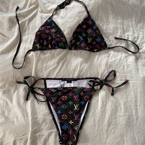 Louis Vuitton Multi Colored Bikini Never Worn Depop