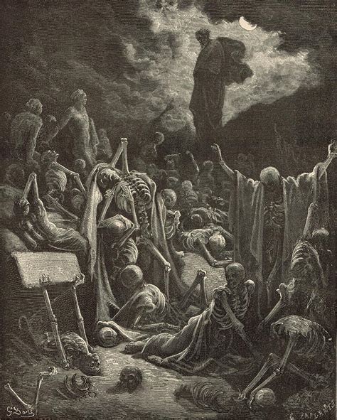 The Vision Of Ezekiel By Gustave Dore 1890 Engraving Painting By