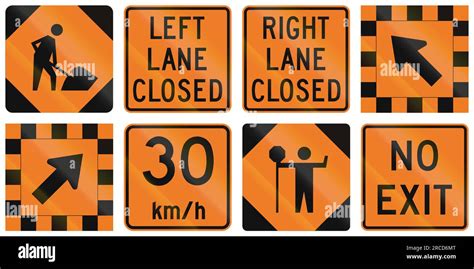 Workers In Road Ahead In Canada Stock Photo Alamy