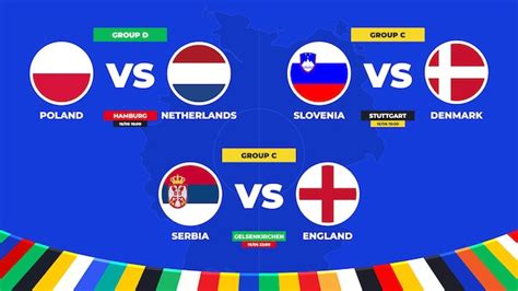 Calendário de partidas do grupo c e d do torneio europeu de futebol na