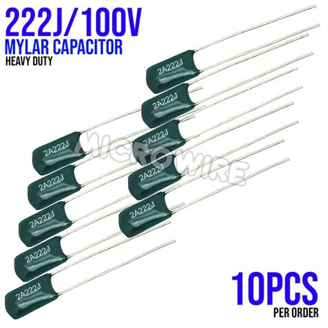 Pcs Mylar Film Capacitor V A J Polyester Film Capacitor Lazada Ph