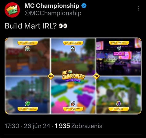 Mcc Tr Games Wdym Buildmart Irl Rminecraftchampionship