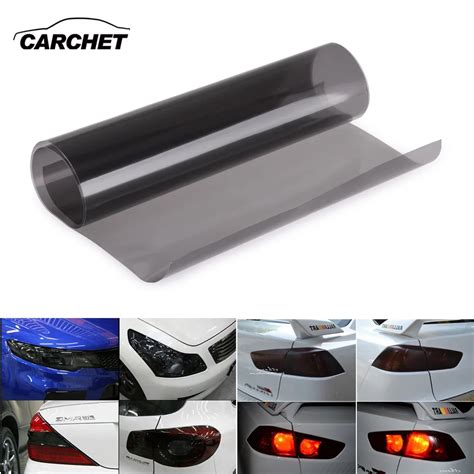 Carchet 30cm 60cm Car Styling Sticker Auto Car Tint Headlight Taillight Fog Light Vinyl Smoke