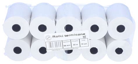 Rolka Termiczna Papier Do Kasy Fiskalnej Terminala 56x30m 10 SZTUK