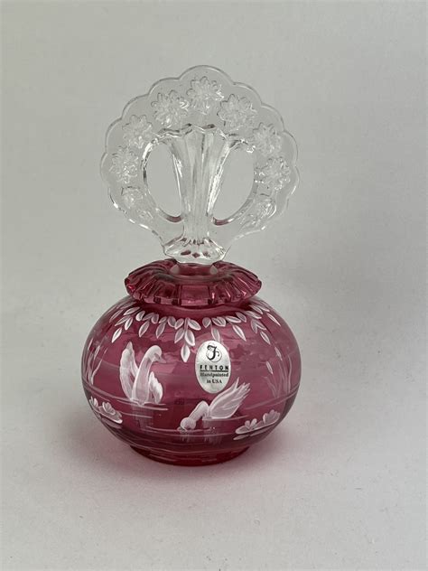 Lot 100 Fenton Mary Gregory Perfume Bottle Van Metre Auction