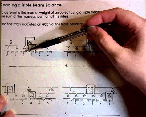 Reading A Triple Beam Balance Worksheets