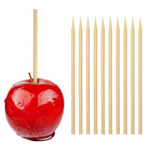 Buy HANSGO Wooden Candy Apple Skewer Sticks, 5 mm 7 inches Birch BBQ ...