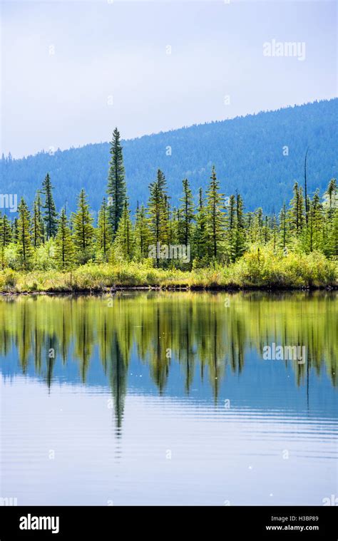 Vermillion Lake Reflections Stock Photo Alamy