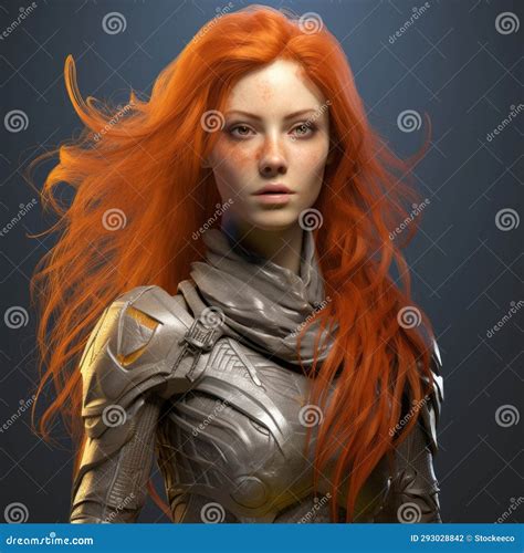 Hyper Realistic Zbrush Sculpt Of A Beautiful Female Warrior Stock