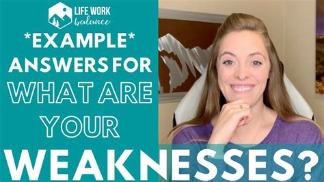 Interview Question What Are Your Weaknesses 3 Example Answers Youtube