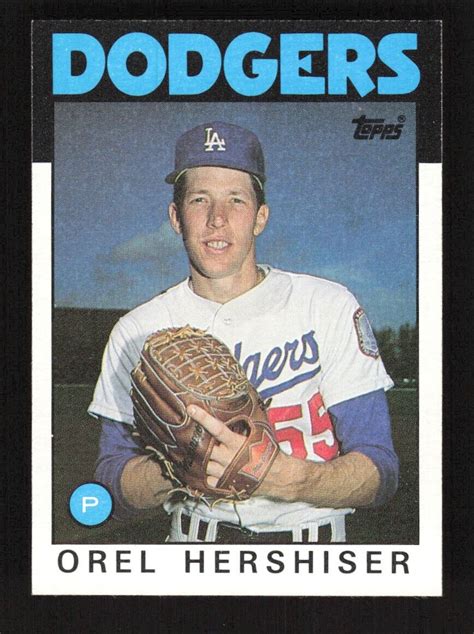 1986 Topps Baseball Orel Hershiser 159 Los Angeles Dodgers EBay