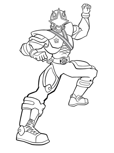 Red Power Ranger Samurai Coloring Pages Coloring Pages