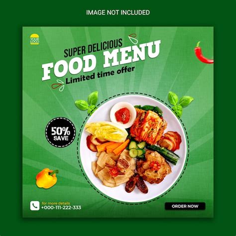 Premium Psd Food Menu Social Media Post Banner