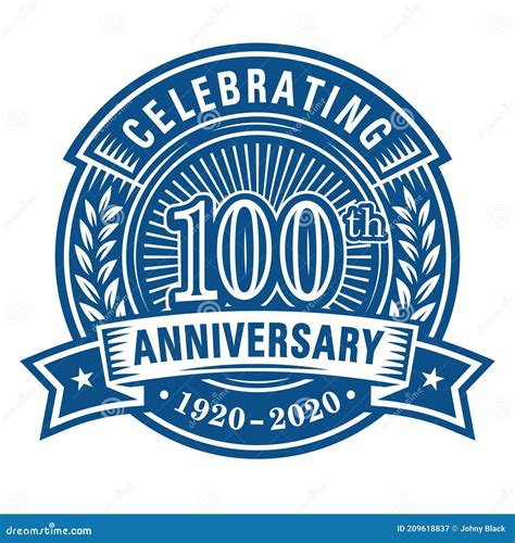 100 Years Of Celebrations Design Template 100th Logo Vector And