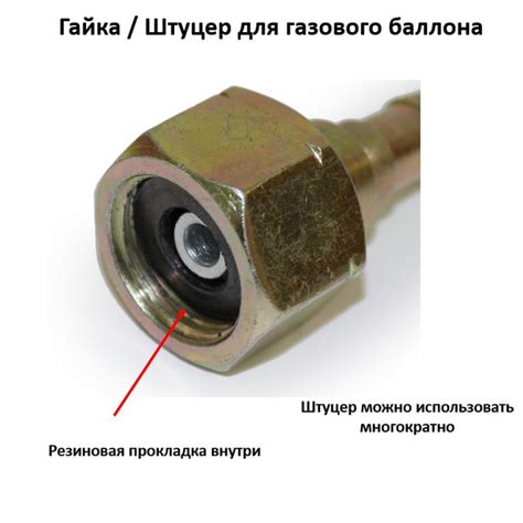 Штуцер/гайка для газового баллона (пропановый) с резинкой - купить с ...