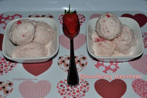 Strawberry Ice Cream Eggless Strawberry Ice Cream No Cook