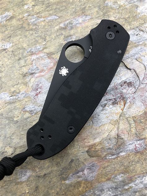 Spyderco Paramilitary 3 Custom Black Camo G10 S30v Dlc Edc