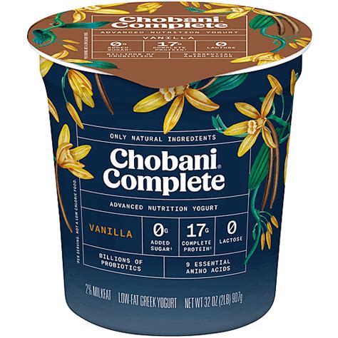 Chobani® Complete Greek Yogurt Vanilla 32oz | Greek | Market Basket