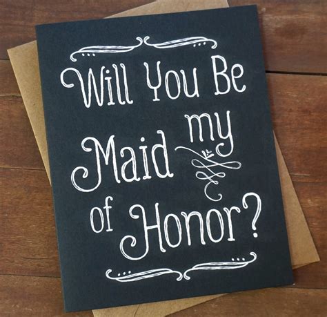 Asking Maid Of Honor Card Will You Be My Maid Of Honor Card