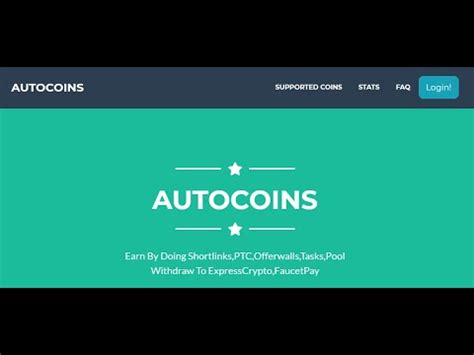 Autocoins Faucet Autom Tica De Criptomoedas Gr Tis Revis O Completa