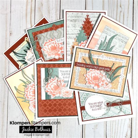 Delicate Desert Card Ideas Klompen Stampers