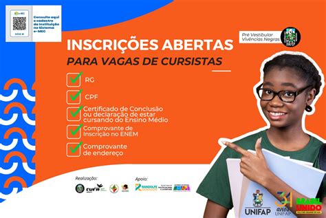 Abertas inscrições para cursinho pré vestibular voltado para pessoas