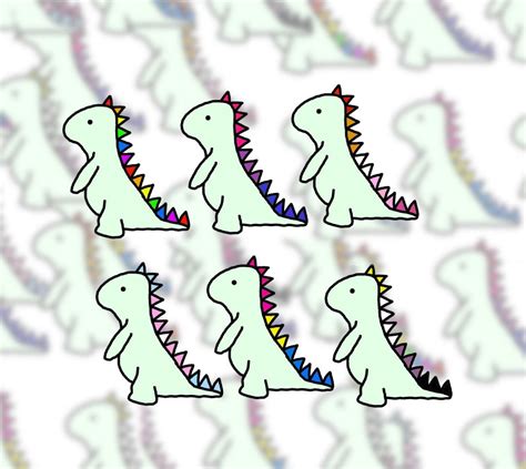 Lgbtqia Dinosaur Stickers T Rex Stickers Stickers Minimalist Summer