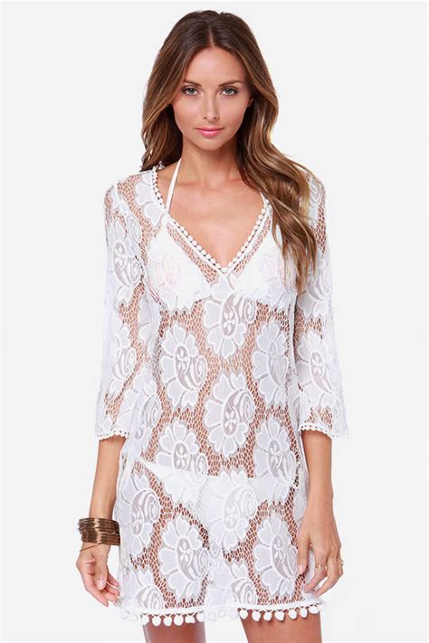 White Cover Up Lace Cover Up 3900 Lulus