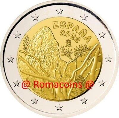 2 Euro Commemorative Coin Spain 2022 Garajonay National Park Roma