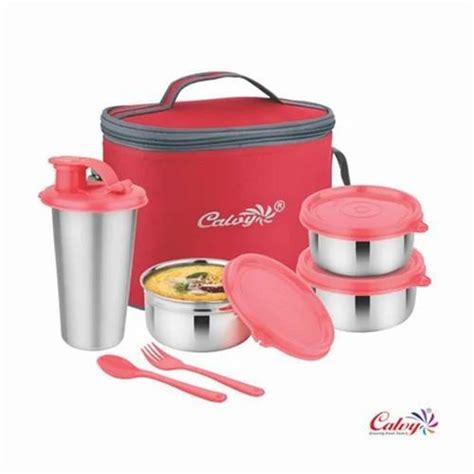 Stainless Steel Calvy Combo 4 Delicous Zip Lunch Box At Rs 343 Piece In