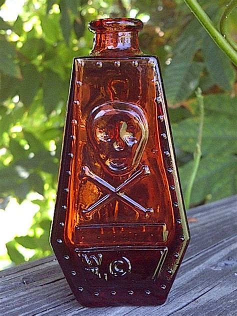 Vintage Red Wheaton Skull Poison Bottle Mint For One