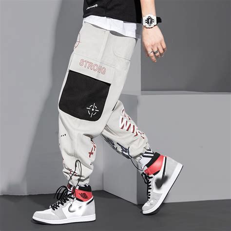 Graffiti Print Cargo Straight Leg Track Pants Helloice Apparel