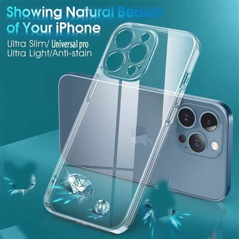 Case Pochette Iphone Pro Max Crystal Confortable Touche Fiche