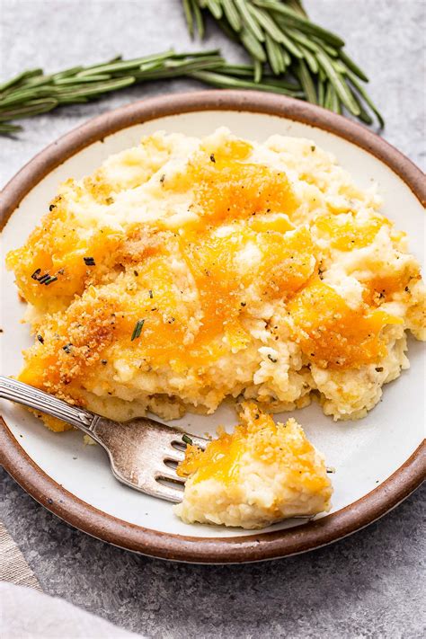 Rosemary Cheddar Mashed Potato Casserole Recipe Runner