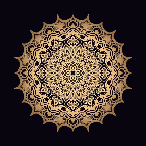 Golden Sun Mandala Design 938334 Vector Art at Vecteezy