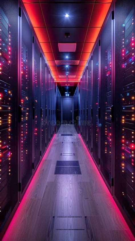 Server Room Data Center Connectivity And It Evolution Stock