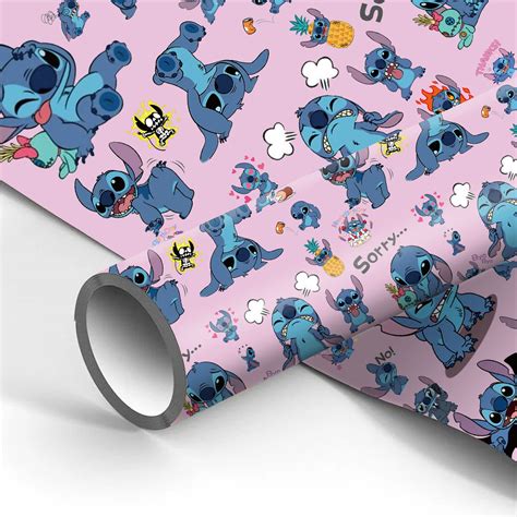 X Stitch Personalised Christmas Wrapping Paper Disney Stitch