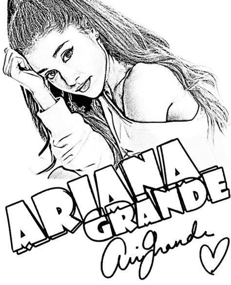 Ariana Grande Coloring Pages Printable For Free Download