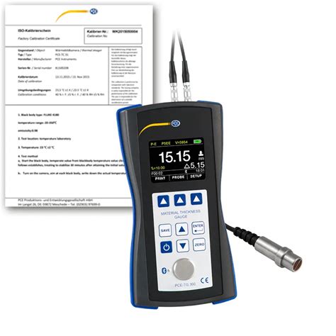 Thickness Meter Pce Tg 300 No5 Ica Incl Iso Calibration Certificate