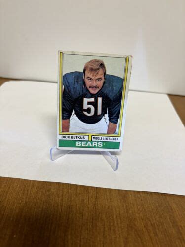 Topps Football Dick Butkus Chicago Bears Hof Fair Crease