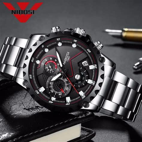 Nibosi Men Watch Large Face Dial Sports Watches Men S Outdoor Fashion Army Watch Military Quartz